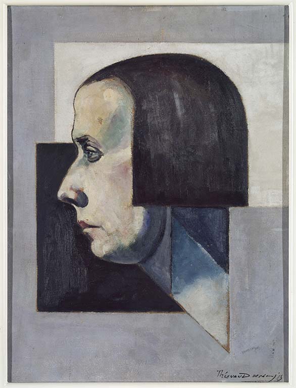 Metz_THEO_VAN_DOESBURG-Portrait-of-Pétro-Nelly-van-Doesburg-en-profil-1919
